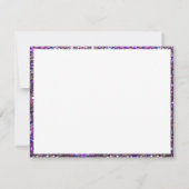 Gold Blue Glitter Handgeschreven script legant Notitiekaartje (Achterkant)