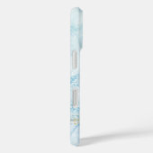 Gold Blue Glitter Watercolor Personalize Case-Mate iPhone Case (Achterkant / Rechts)