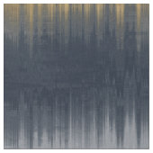 Gold Blue Grey Ikat Zigzag Geometric Pattern Stof (Close Up)