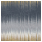 Gold Blue Grey Ikat Zigzag Geometric Pattern Stof (Swatch)