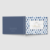 GOLD BLUE INDIGO WATERVERF STIP BAR BAT MITZVAH GASTENBOEK (Volledig)