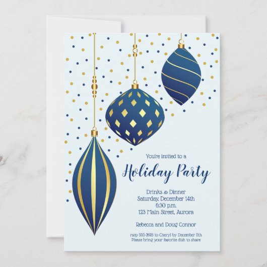 Gold Blue-kerstfeestdagen (Voorkant)