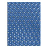 Gold Blue-kerststerren schitterende helderheid Tafelkleed (Voorkant)