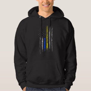 Gold Blue Line 911 Politie Dispatcher eerste antwo Hoodie
