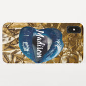 Gold Blue Lips Makeup Beauty Custom Personated Case-Mate iPhone Case (Achterkant (horizontaal))