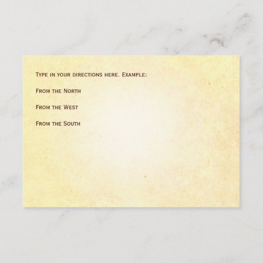 Gold Blue Ocean Wedding Directions Card Informatiekaartje (Achterkant)