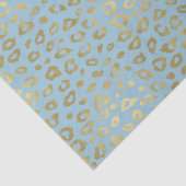 Gold Blue Ombre Leopard Print Tissuepapier (Detail)