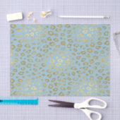Gold Blue Ombre Leopard Print Tissuepapier (Craft)
