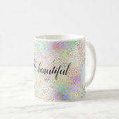 Gold Blue Paars Mint Tie-kleurstof Leopard Koffiemok (Voorkant rechts)