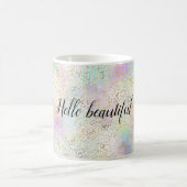 Gold Blue Paars Mint Tie-kleurstof Leopard Koffiemok (Center)