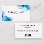 Gold Blue Painter Professional Visitekaartje (Voorkant / Achterkant)