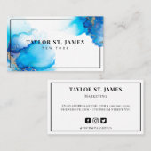 Gold Blue Painter Professional Visitekaartje (Voorkant / Achterkant)