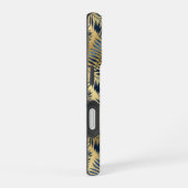 Gold Blue Palm Leaf iPhone 16 Case  iPhone 16 Hoesje (Rechterkant)