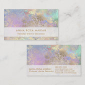 *~* Gold Blue Pink Antiek Aged Damask Visitekaartje (Voorkant / Achterkant)