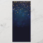 Gold Blue Sparkle Kerstvakantie diner Menu (Achterkant)