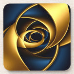 gold blue spiral abstract vortex pattern luxury ge bier onderzetter<br><div class="desc">Luxury Gold and Navy Blue Spiral Abstract Pattern – Elegant Geometric Optical Illusion Design for Home Decor</div>