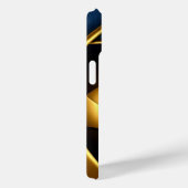 gold blue spiral abstract vortex pattern luxury ge Case-Mate iPhone case (Achterkant / Rechts)