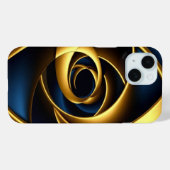 gold blue spiral abstract vortex pattern luxury ge Case-Mate iPhone case (Achterkant (horizontaal))