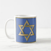 Gold Blue Star van David Art blokkeert koffie-Mok Koffiemok (Links)