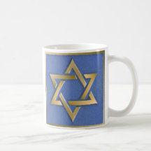 Gold Blue Star van David Art blokkeert koffie-Mok