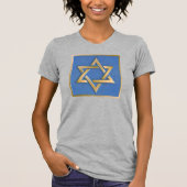 Gold Blue Star van David Art Panel T-Shirt (Voorkant)