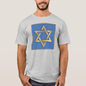 Gold Blue Star van David Art Panel T-Shirt (Voorkant)