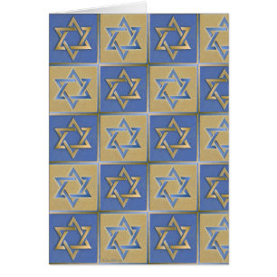 Gold Blue Star van David Art Panels