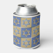 Gold Blue Star van David Art Panels Blikjeskoeler (Blikje Voorkant)