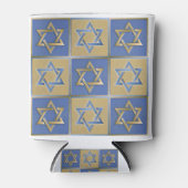 Gold Blue Star van David Art Panels Blikjeskoeler (Voorkant)