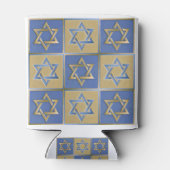 Gold Blue Star van David Art Panels Blikjeskoeler (Achterkant)