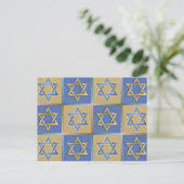 Gold Blue Star van David Art Panels Briefkaart (Staand voorkant)