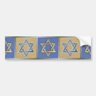 Gold Blue Star van David Art Panels Bumpersticker