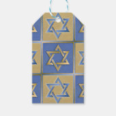 Gold Blue Star van David Art Panels Cadeaulabel (Voorkant)