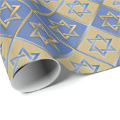 Gold Blue Star van David Art Panels die papier ver (Rol Hoek)