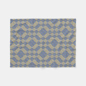 Gold Blue Star van David Art Panels Fleece Deken (Voorkant (Horizontaal))