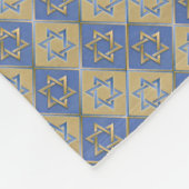 Gold Blue Star van David Art Panels Fleece Deken (Hoek)