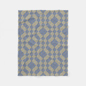 Gold Blue Star van David Art Panels Fleece Deken (Voorkant)