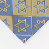 Gold Blue Star van David Art Panels Fleece Deken (Hoek)