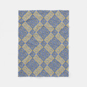 Gold Blue Star van David Art Panels Fleece Deken (Voorkant)