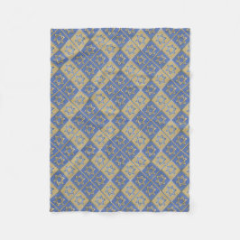 Gold Blue Star van David Art Panels Fleece Deken