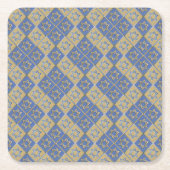 Gold Blue Star van David Art Panels Kartonnen Onderzetters (Voorkant)