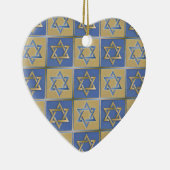 Gold Blue Star van David Art Panels Keramisch Ornament (Rechts)