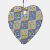 Gold Blue Star van David Art Panels Keramisch Ornament (Links)