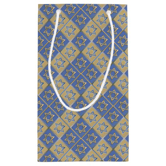 Gold Blue Star van David Art Panels Klein Cadeauzakje (Achterkant)