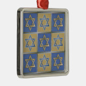 Gold Blue Star van David Art Panels Metalen Ornament (Rechts)
