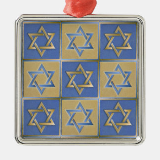 Gold Blue Star van David Art Panels Metalen Ornament