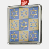 Gold Blue Star van David Art Panels Metalen Ornament (Links)