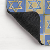 Gold Blue Star van David Art Panels Muismat (Hoek)