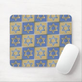 Gold Blue Star van David Art Panels Muismat (Met muis)