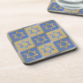 Gold Blue Star van David Art Panels Onderzetter (Linkerzijde)